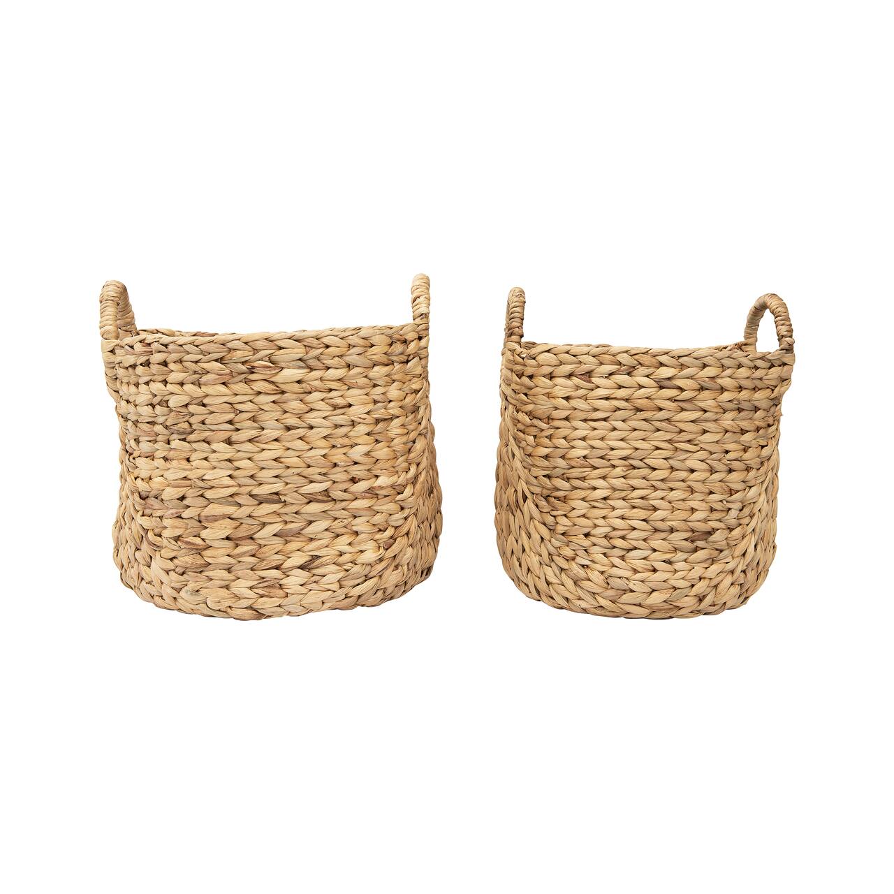 Hello Honey® Beige Handwoven Seagrass Basket with Handles Set